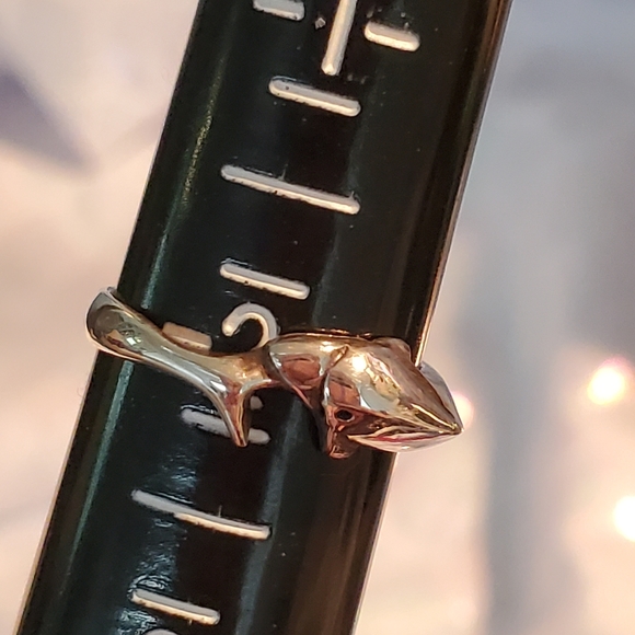 925 Silver Dolphin and Fidget Adjustable Toe Rings or Midi Rings Vintage… - Picture 8 of 14